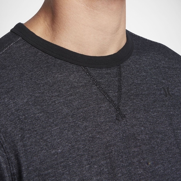 Hurley POLAR LIGHT Men's Crew Sweatshirt - Black - Picture 6 of 8